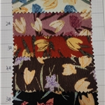 flower printed corduroy fabric