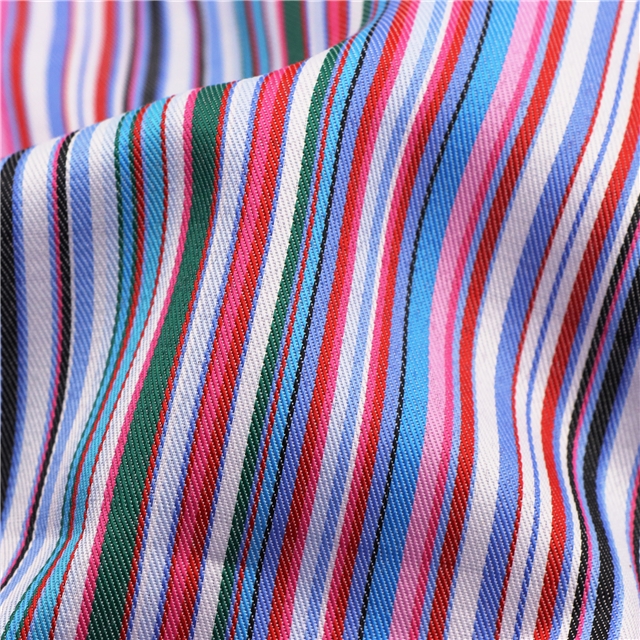 metallic embroidery threads rainbow color striped yarn dyed fabric 