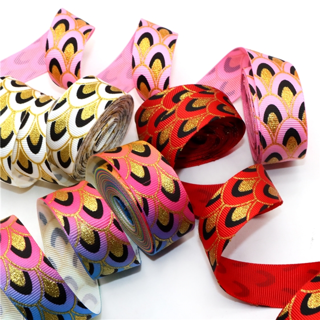 7/8" 22mm glitter&ink GROSGRAIN glitter ribbon