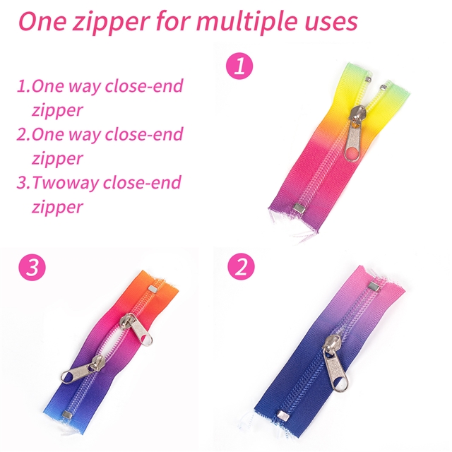nylon 5# nylon zipper set (zipper 4.5 meters+10 pulls+20 front stops+10 tail stops)