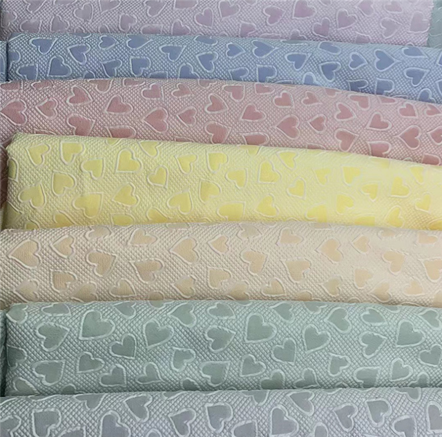 plain heart jacquard fabric