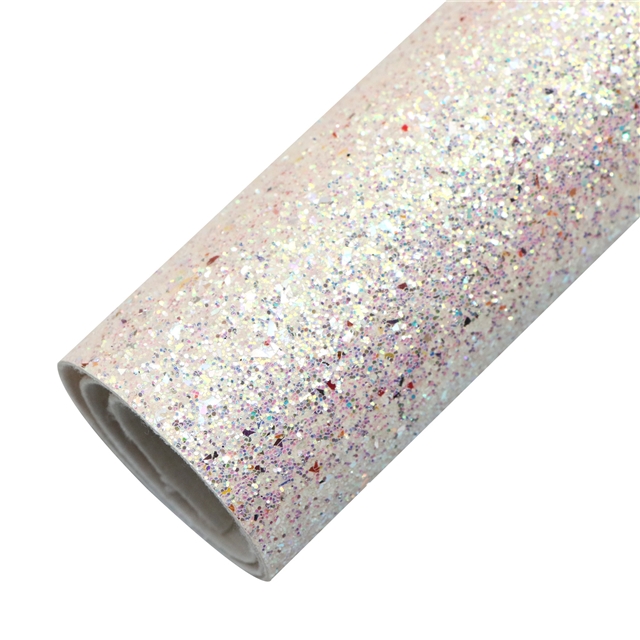 synthetic leather fine glitter big small sequins mixed faux leather