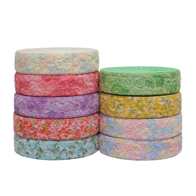 lace flower layering cloth ribbons