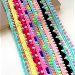 colorful single-sided woolen ball lace
