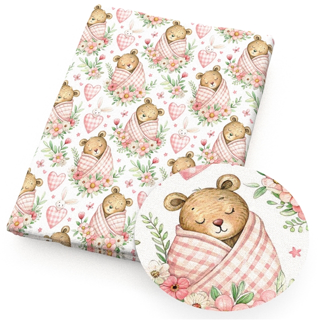 polyester cotton animal series polyester cotton fabric set (4 pcs/set)