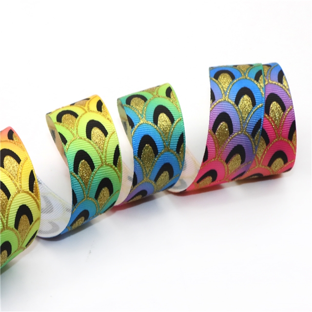 7/8" 22mm glitter&ink GROSGRAIN glitter ribbon