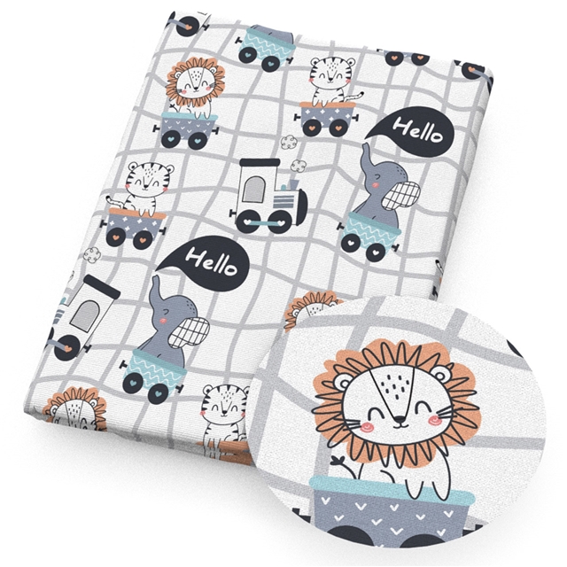 polyester cotton geometric animals series polyester cotton fabric set (8 pcs/set) polyester cotton fabric,20*20cm(7.9*7.9
