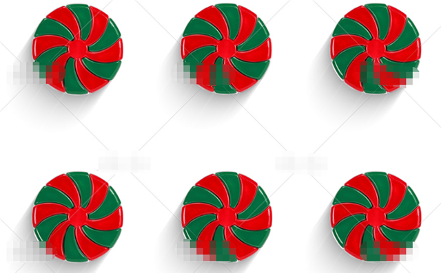 plastic double color christmas candy decorated with plastic beads (with hole)
