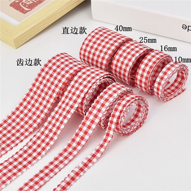 plain checkered woven tape