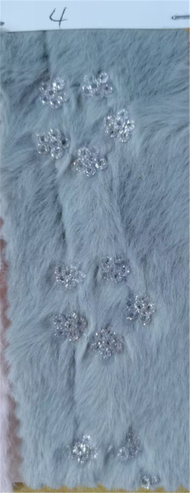 glitter sequin embroidered flower velvet fabric