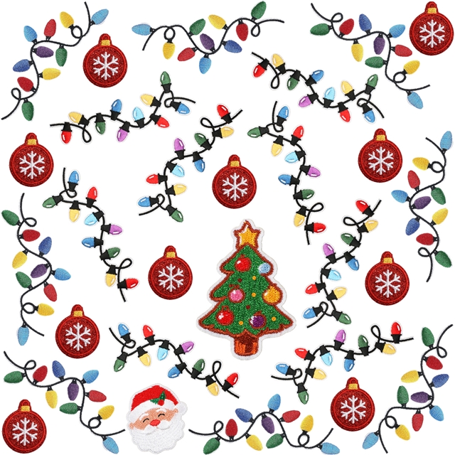 back with glue christmas series embroidery patch (back with glue)