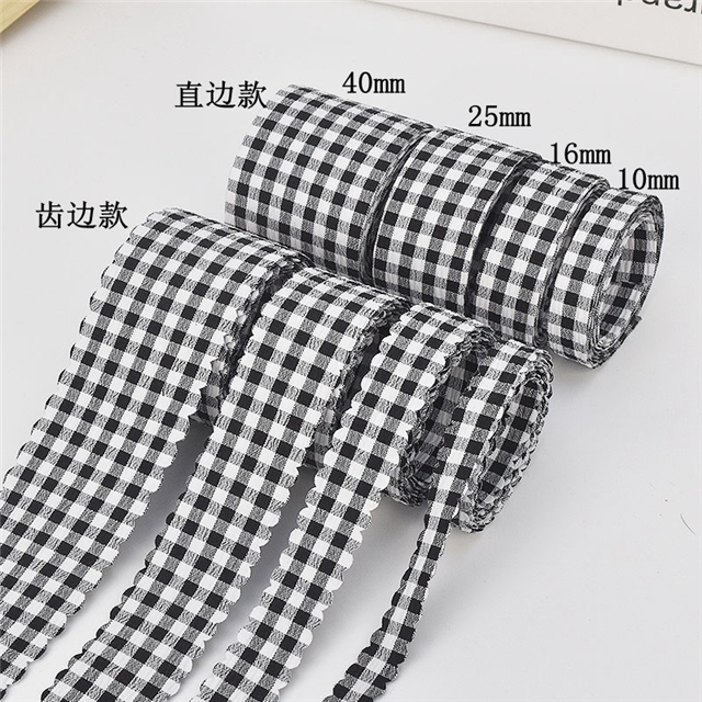 plain checkered woven tape