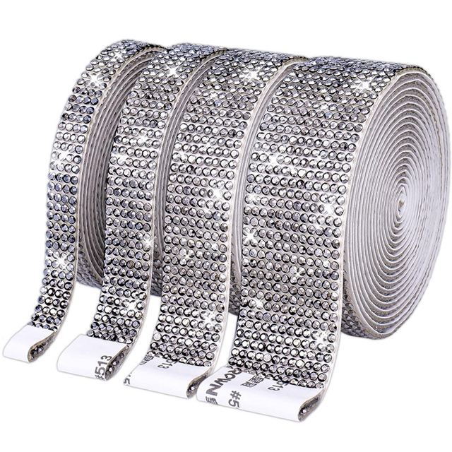 self adhesive rhinestone ribbon strips