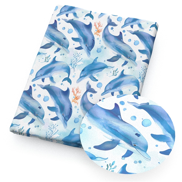 polyester cotton ocean series polyester cotton fabric set (12 pcs/set)