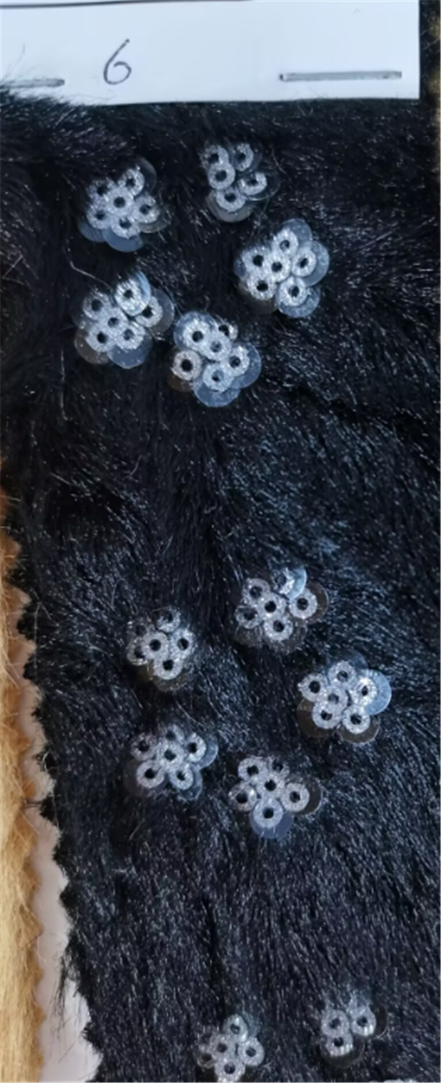 glitter sequin embroidered flower velvet fabric