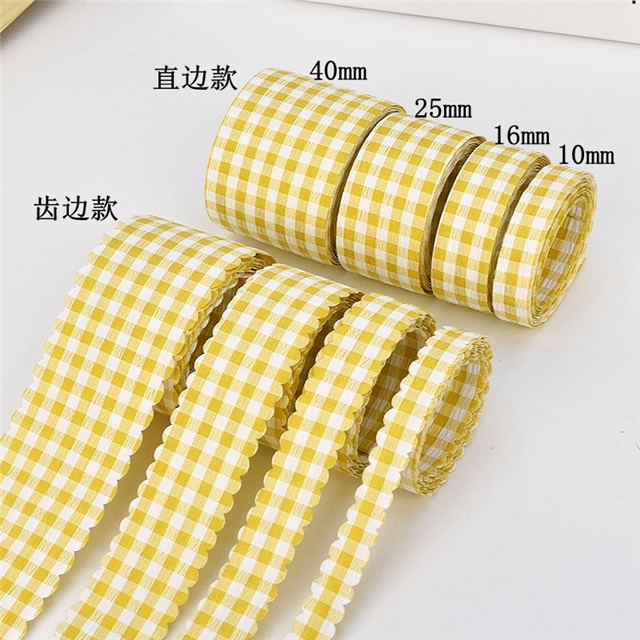 plain checkered woven tape