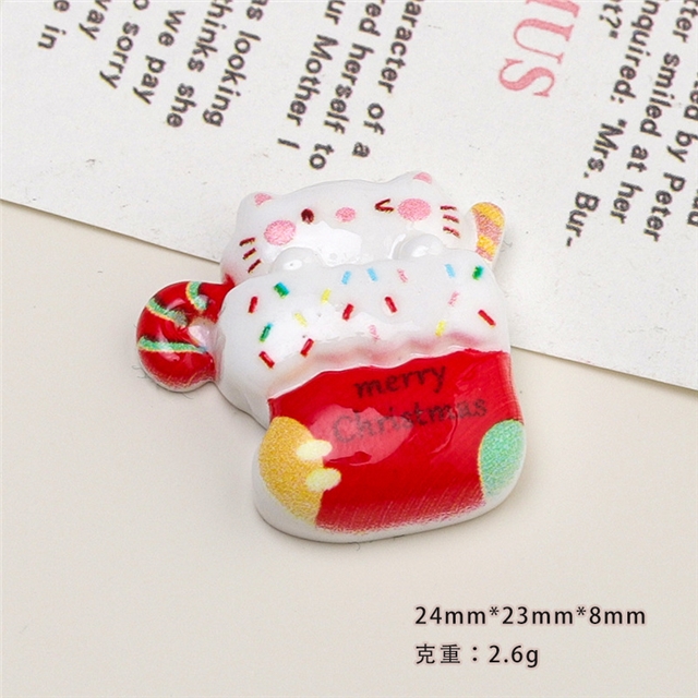 resin Christmas Cat Series 3D Resin Accessories