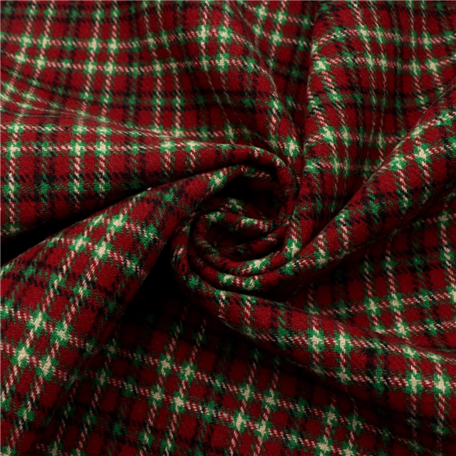 plaid woolen fabric