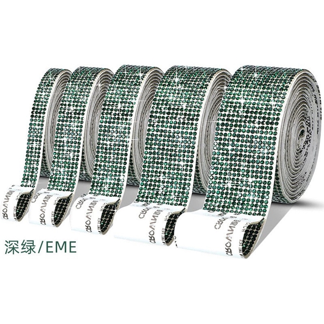 self adhesive rhinestone ribbon strips