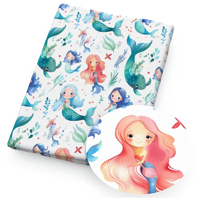 polyester cotton ocean series polyester cotton fabric set (12 pcs/set)