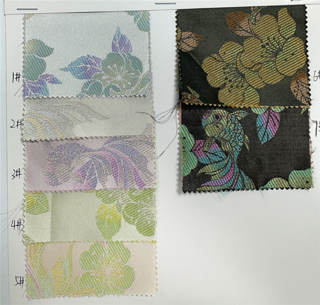 flower goldfish jacquard fabric