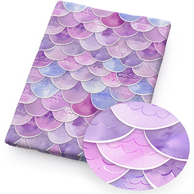 polyester cotton ocean series polyester cotton fabric set (12 pcs/set)