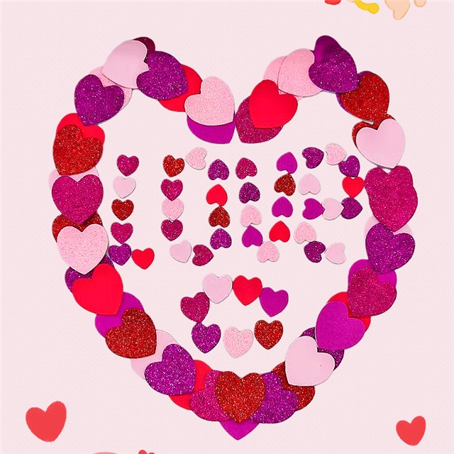 EVA big small mixed heart foam fine powder glitter sticker
