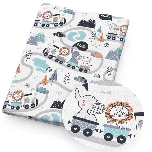 polyester cotton geometric animals series polyester cotton fabric set (8 pcs/set) polyester cotton fabric,20*20cm(7.9*7.9
