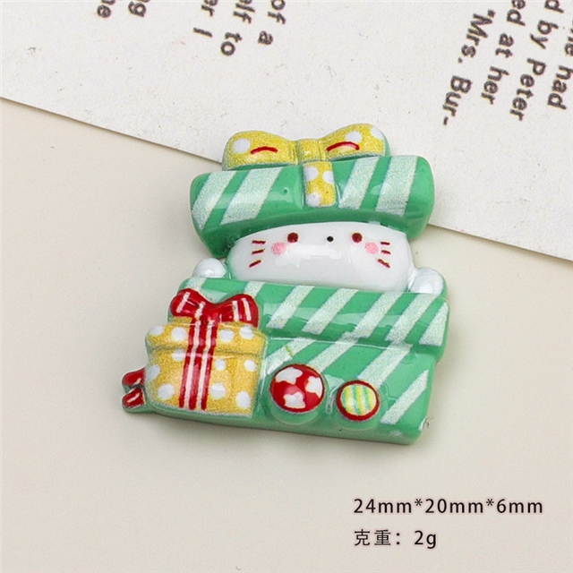 resin Christmas Cat Series 3D Resin Accessories