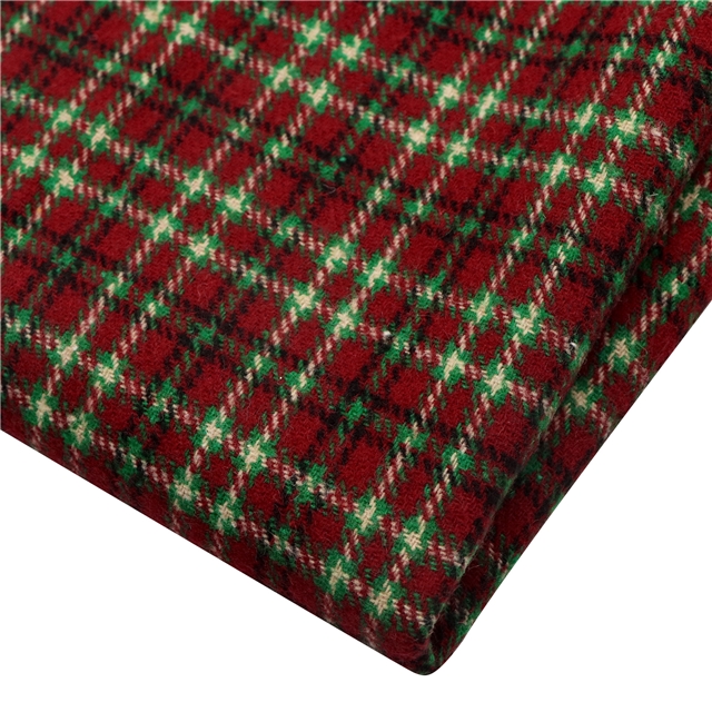 plaid woolen fabric