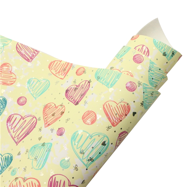 laser silver hot stamping crown heart faux leather 30*135cm(11.8*53.1