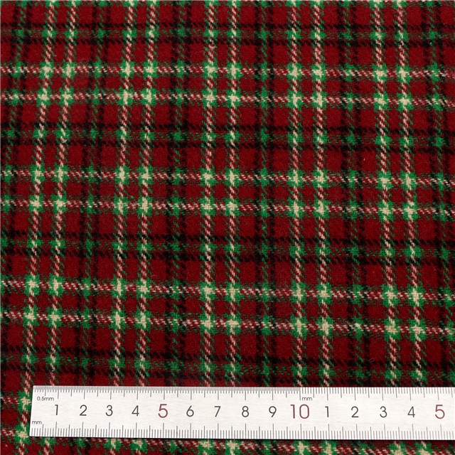 plaid woolen fabric