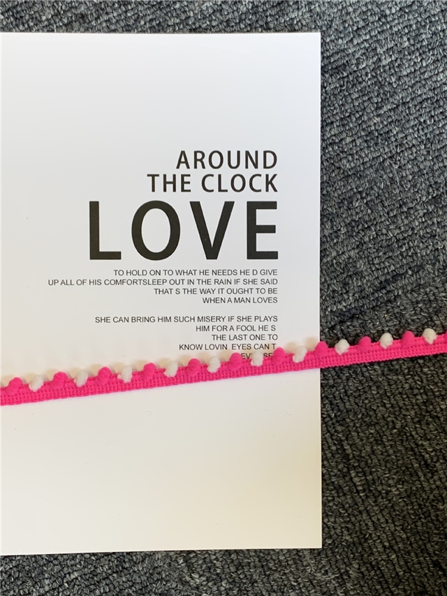 colorful single-sided woolen ball lace