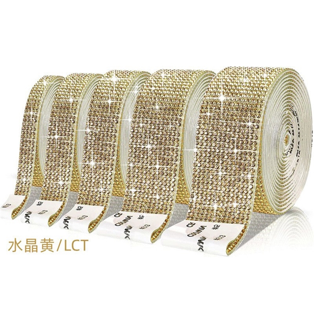 self adhesive rhinestone ribbon strips