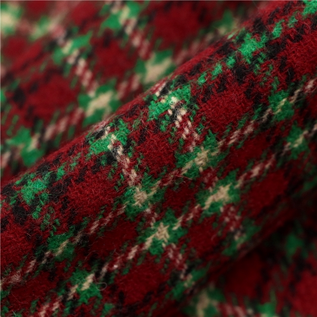 plaid woolen fabric