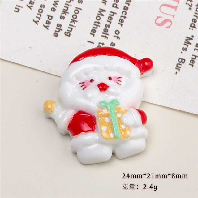resin Christmas Cat Series 3D Resin Accessories
