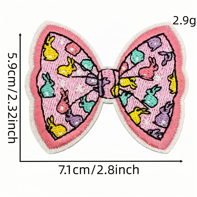 back with glue easter bow series embroidery patch (back with glue)
