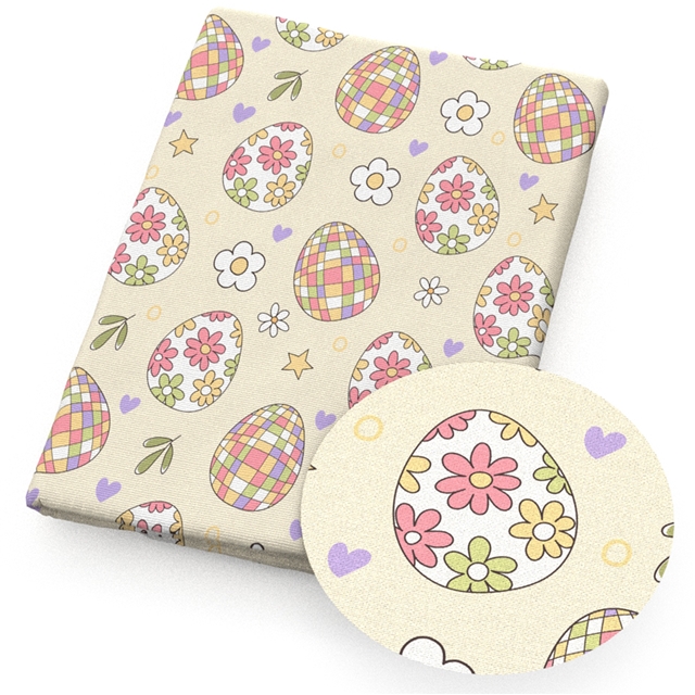 polyester cotton easter series polyester cotton fabric set (4 pcs/set)