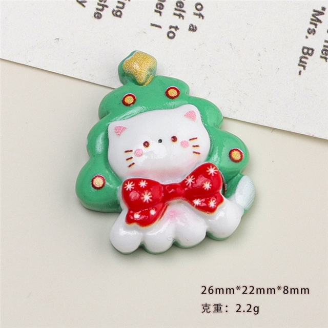 resin Christmas Cat Series 3D Resin Accessories