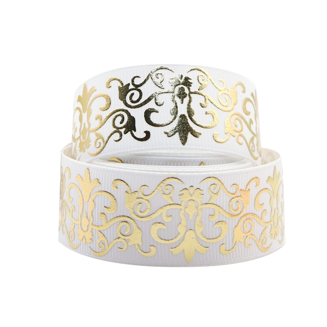 1" GOLD grosgrain 25mm(1