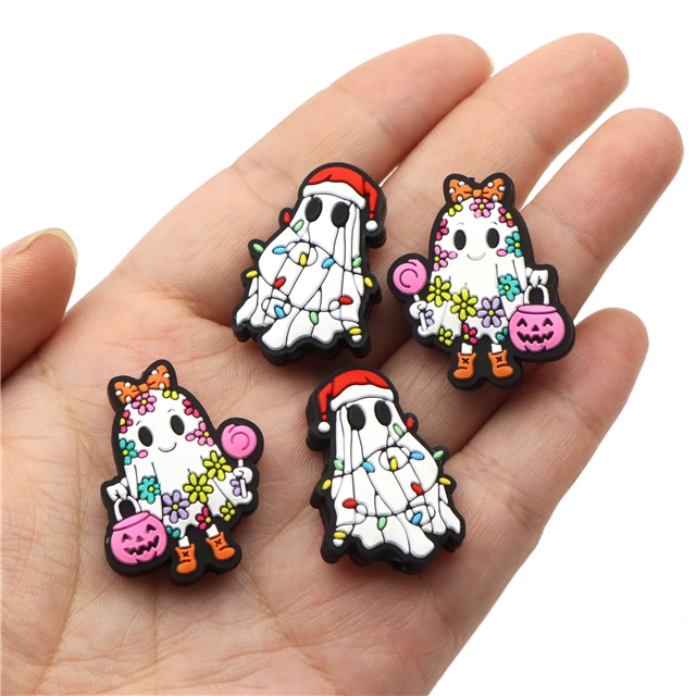 silicone halloween ghost silicone bead