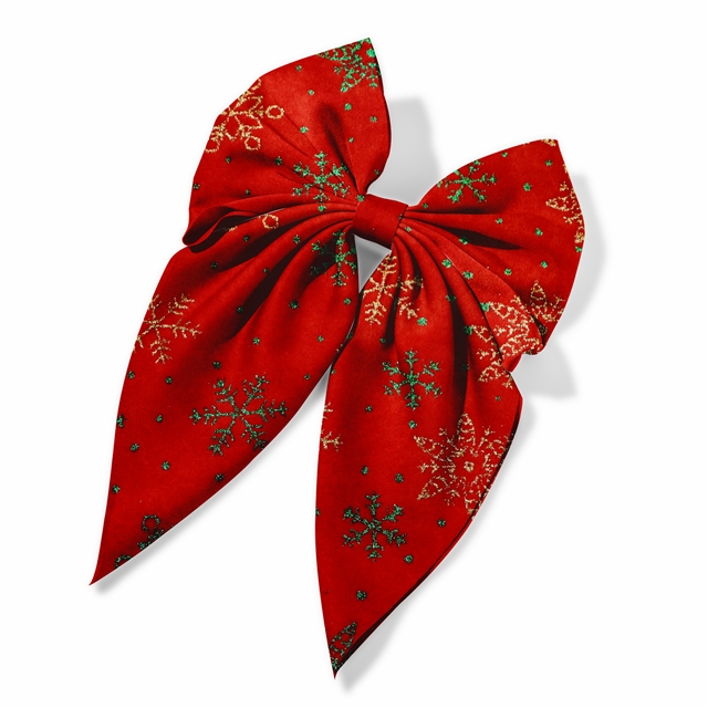 two-sided micro elasticity glitter christmas snowflake faux linen