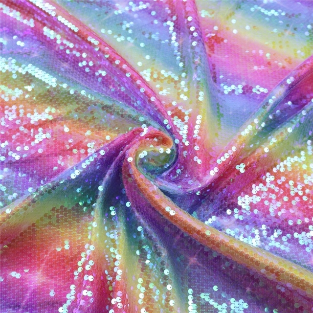 colorful fish scale candy colored sequins fabric 1#,50*130cm(19.7*51.2