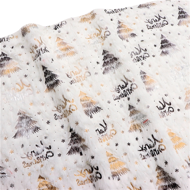 christmas tree letter velvet fabric