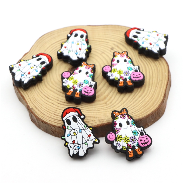 silicone halloween ghost silicone bead