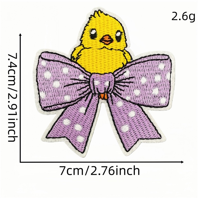 back with glue easter bow series embroidery patch (back with glue)