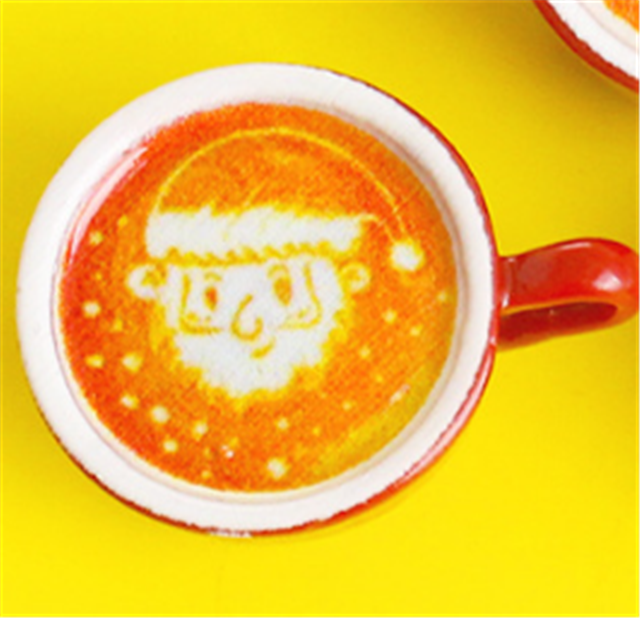 resin simulated coffee cup and plate 3d resin figurine