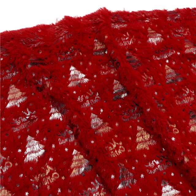 christmas tree letter velvet fabric
