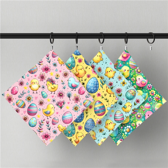 polyester cotton easter series polyester cotton fabric set (8 pcs/set)