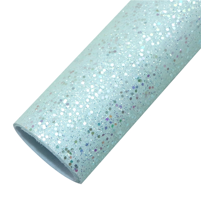 synthetic leather chunky glitter big small sequins mixed faux leather